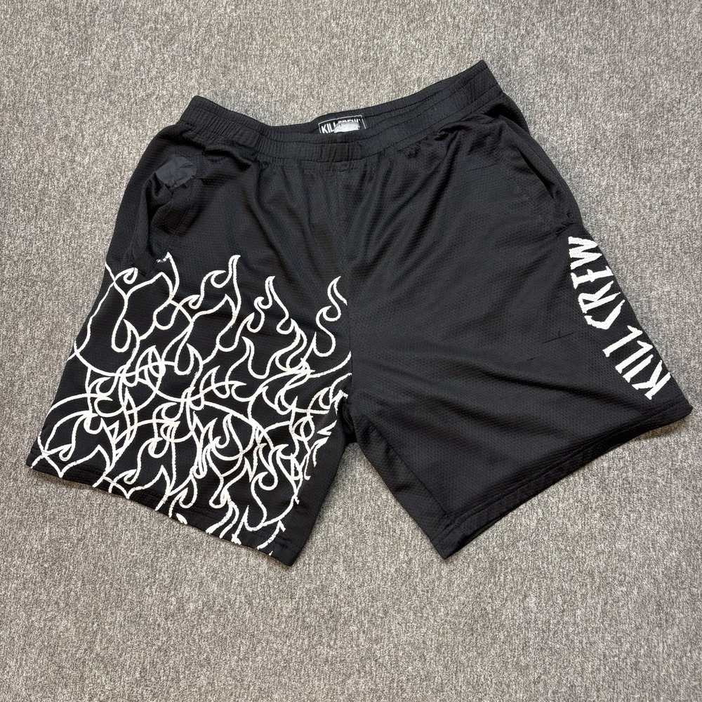 Kill Crew Porrada Series Shorts Mens L Flame Athletic Running Gym Performance